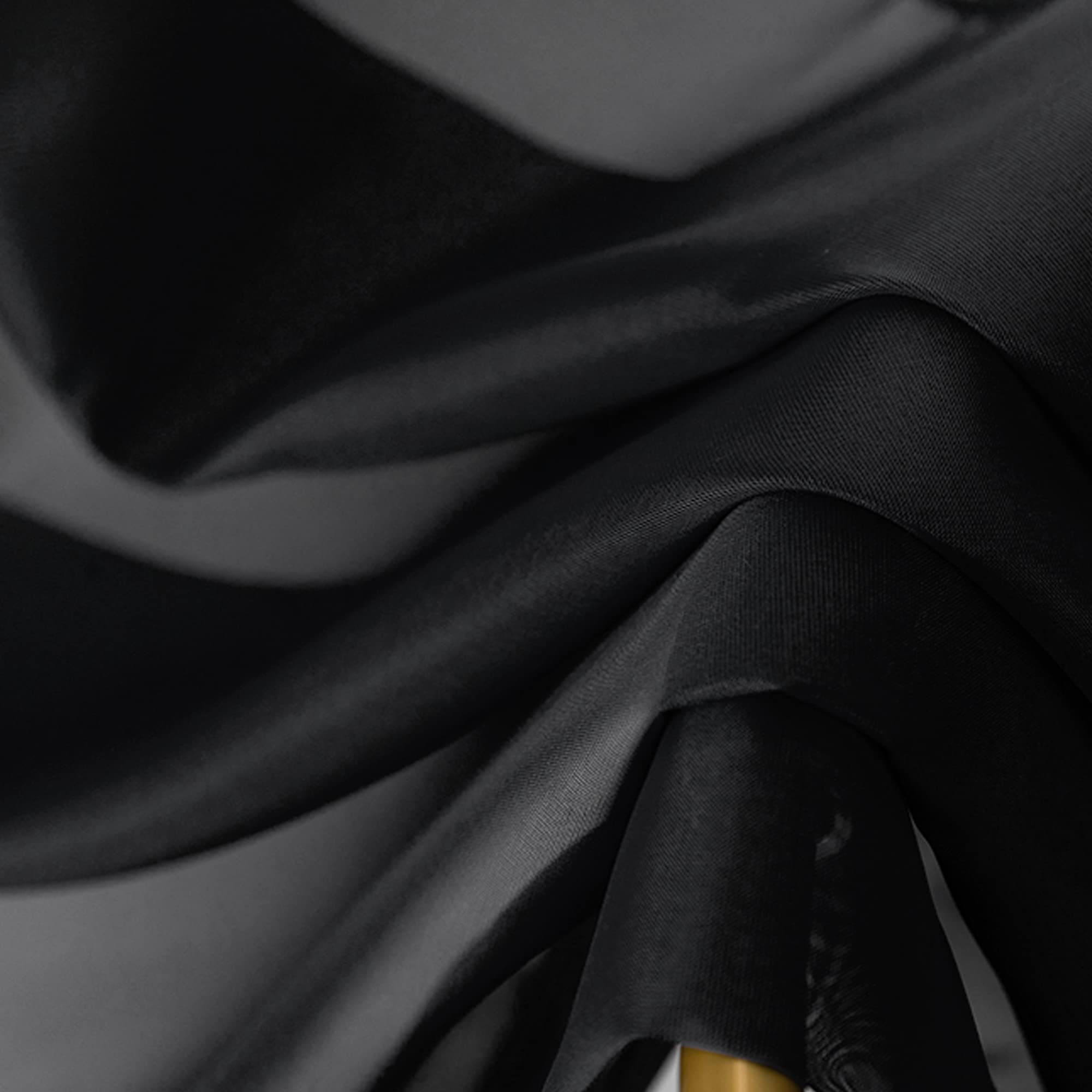 Black Sheer Bed Canopy Scarf 288 Inch Long - Elegant Bed Canopy for Girls & Adults, Decorative Window Valance Curtain (52
