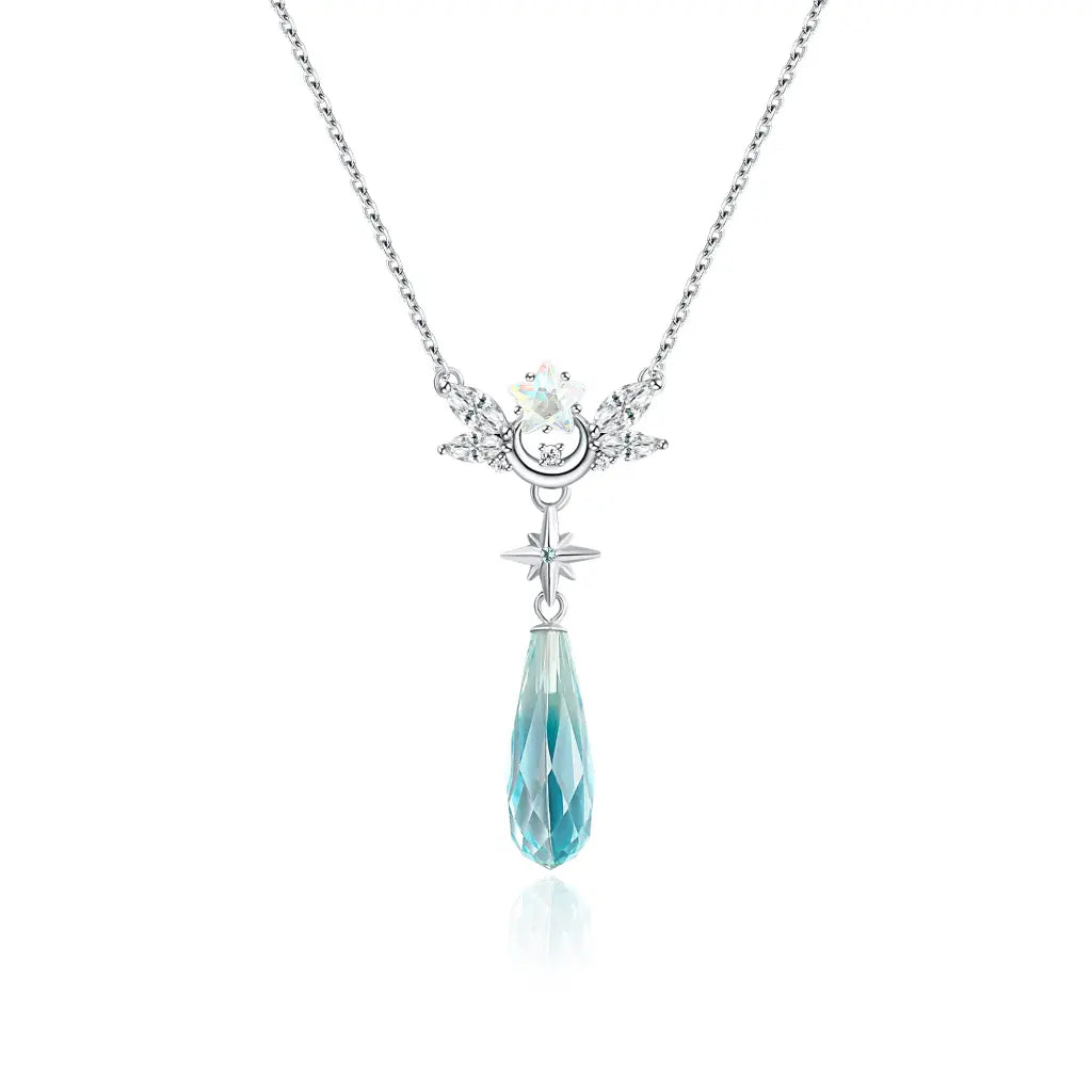 Skylar Crystal Drop Necklace - Elegant Dainty Pendant Jewelry for Women | Perfect for Weddings, Date Nights & Special Occasions