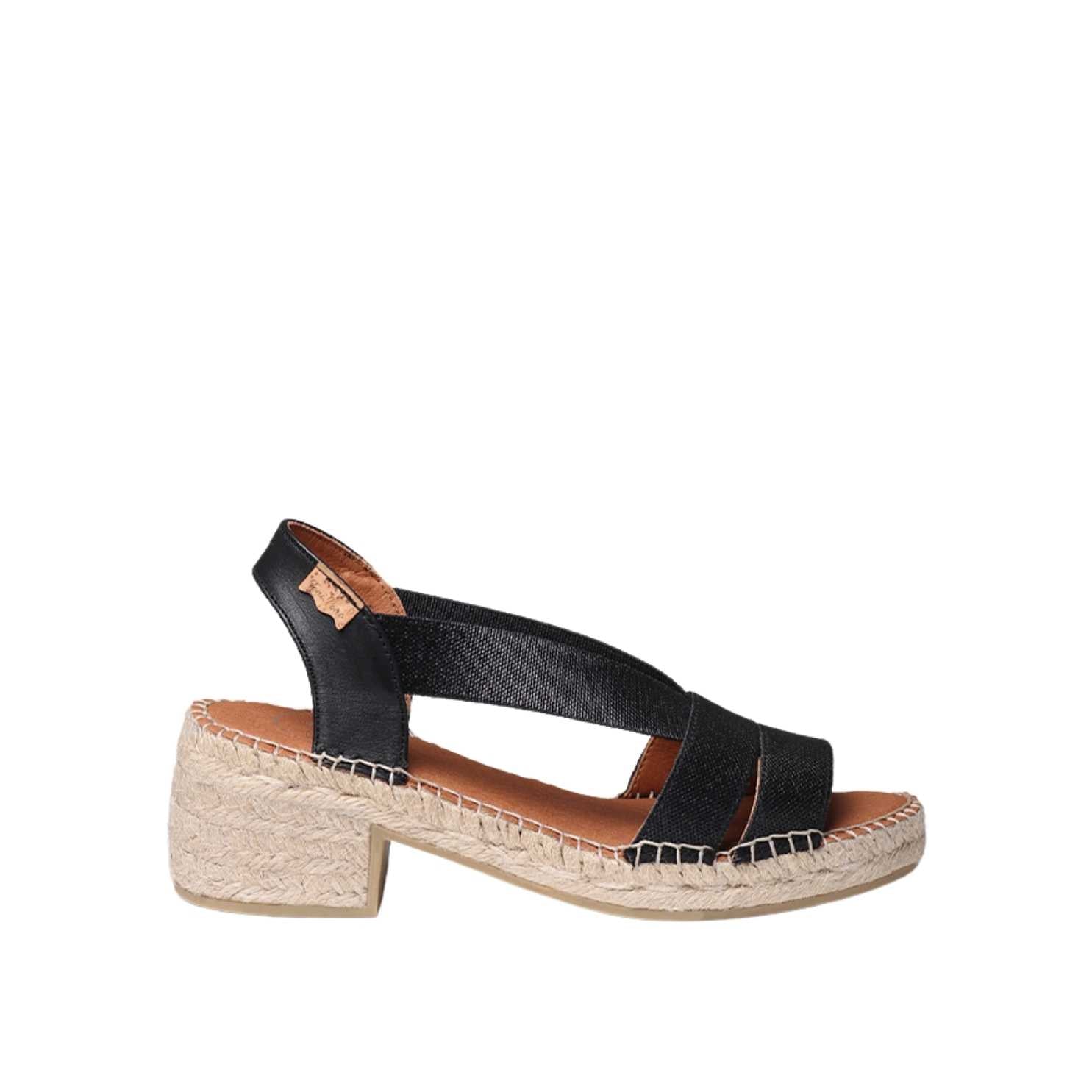Women's Open Toe Metallic Espadrille Sandals with Wide Heel - Comfortable Summer Wedges for Beach, Party & Casual Wear