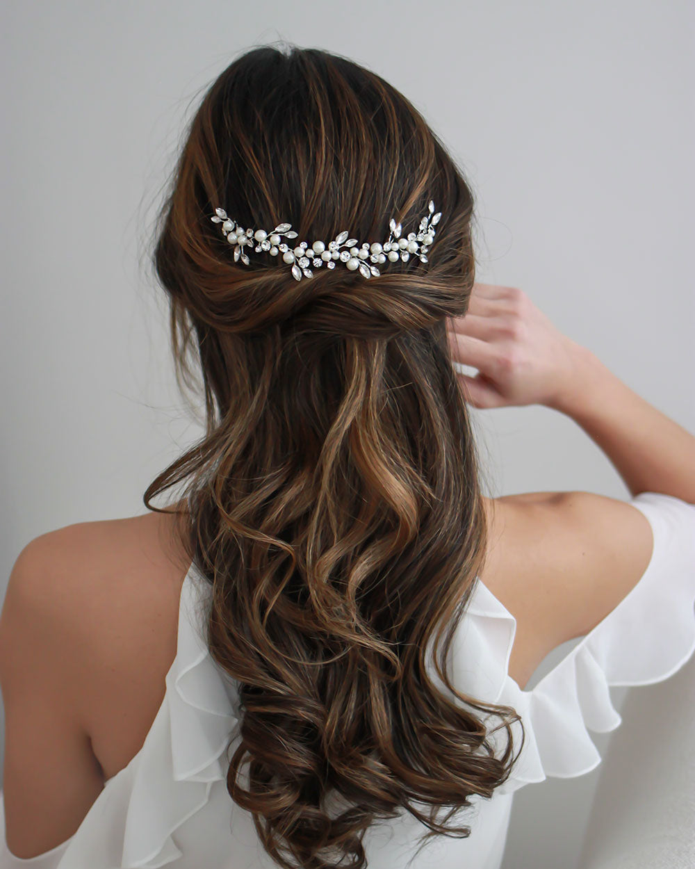 Emmy Floral Backpiece - Elegant Floral Design Back Jewelry for Women | Perfect for Weddings, Parties & Special Occasions