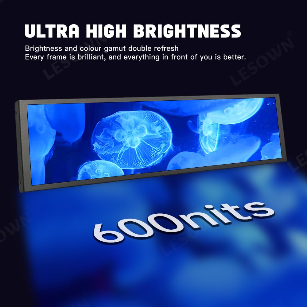 8.8 Inch Stretched Bar Wide Touch Screen Monitor - 480x1920 IPS LCD Display, Secondary Screen for Windows PC & Raspberry Pi 4 - Perfect for Multi-Tasking, Gaming, and Digital Signage