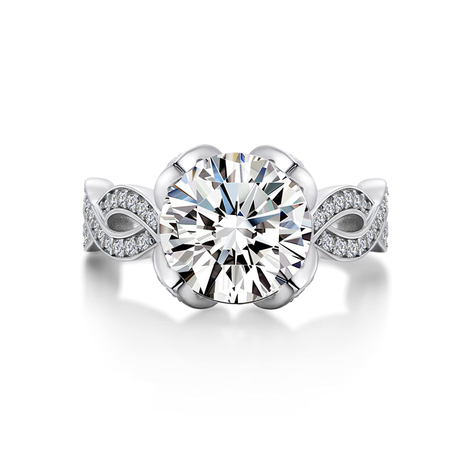 1.5 Carat Moissanite Engagement Ring for Women - Durable Wedding Band with Personalized Name Option - Ideal for Proposals, Anniversaries & Couple Gifts