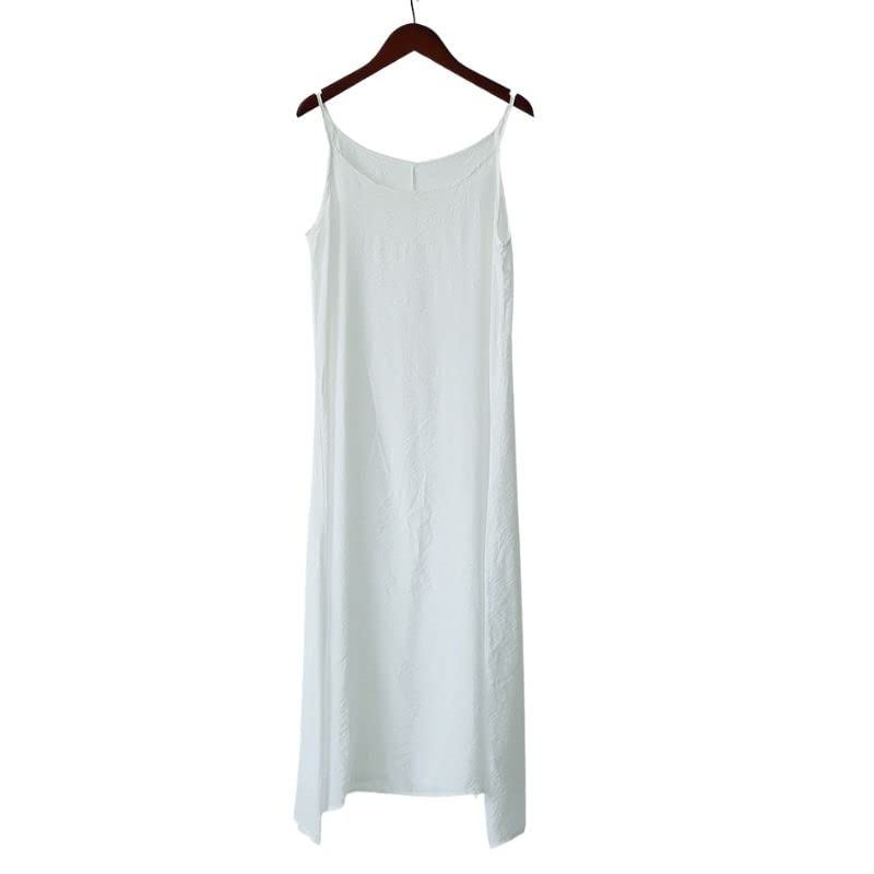 ZEEREE Women's Cotton Silk Slip Dress - Long Underdress Nightgown, Camisole Chemise & Petticoat for Comfortable Sleep & Layering | Perfect for Bedtime, Lounge Wear & Special Occasions