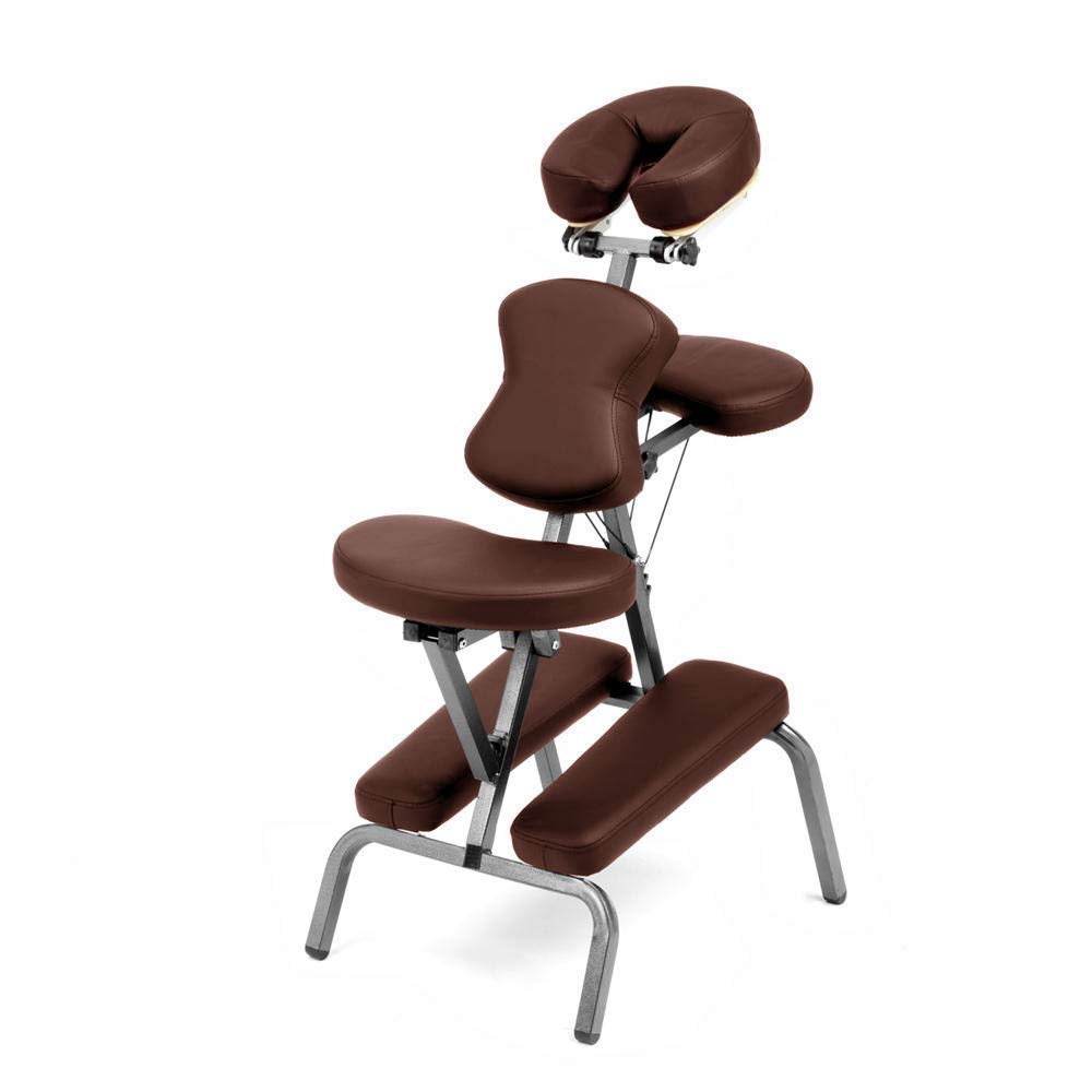 Ataraxia Deluxe Portable Folding Massage Chair with Carry Case & Strap - Brown | Compact & Lightweight for Home, Office & Travel | Perfect for Relaxation, Stress Relief & Muscle Recovery