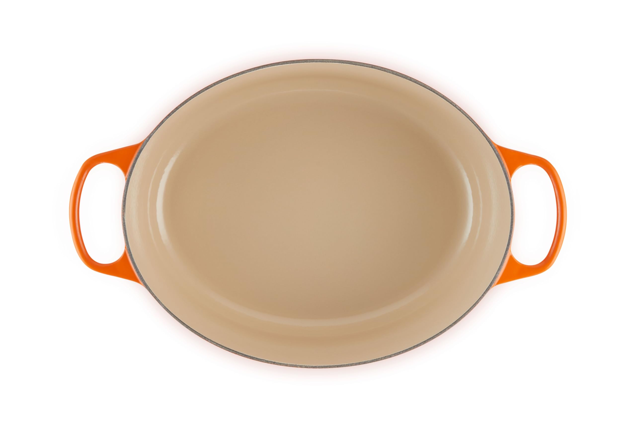 Le Creuset Enameled Cast Iron Signature Oval Dutch Oven 8 Quart - Flame Color | Premium Kitchen Cookware for Braising, Roasting & Baking | Perfect for Soups, Stews & Family Dinners