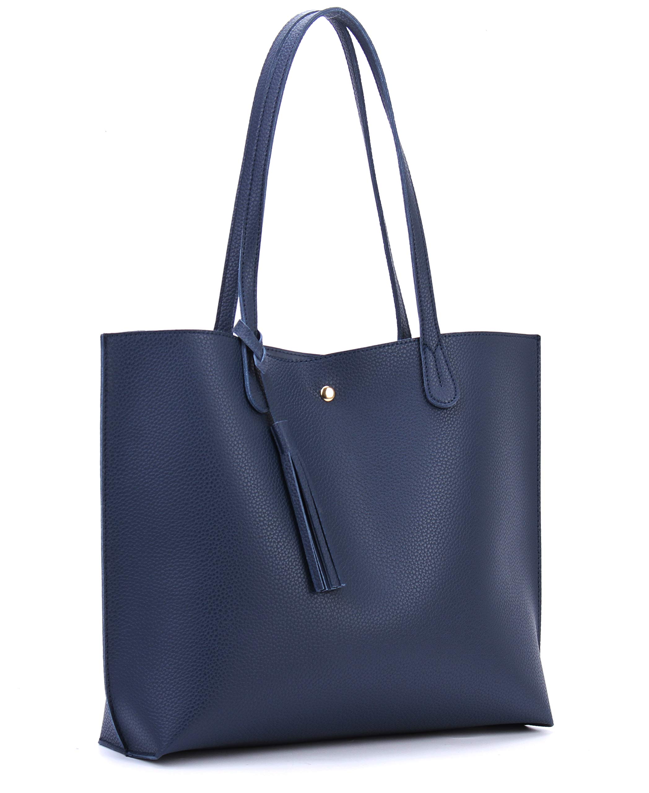 Stylish Minimalist Pebbled Faux Leather Tote Bag for Women - Perfect for Work, Travel & Everyday Use