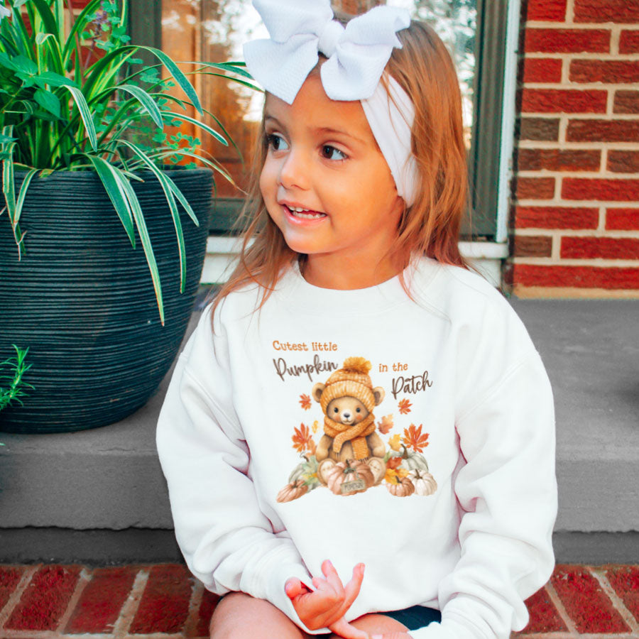 Adorable Pumpkin Halloween Sweatshirt for Kids - Cozy Fall Outfit for Trick-or-Treating & Autumn Festivals