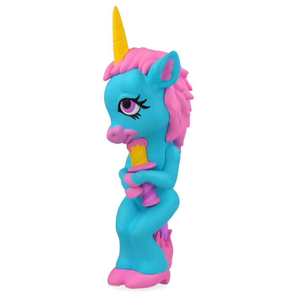 Ron English Forlorn Unicorn Blue Art Toy - Collectible Vinyl Figure for Pop Art Enthusiasts | Perfect for Home Decor, Office Display & Gift Giving