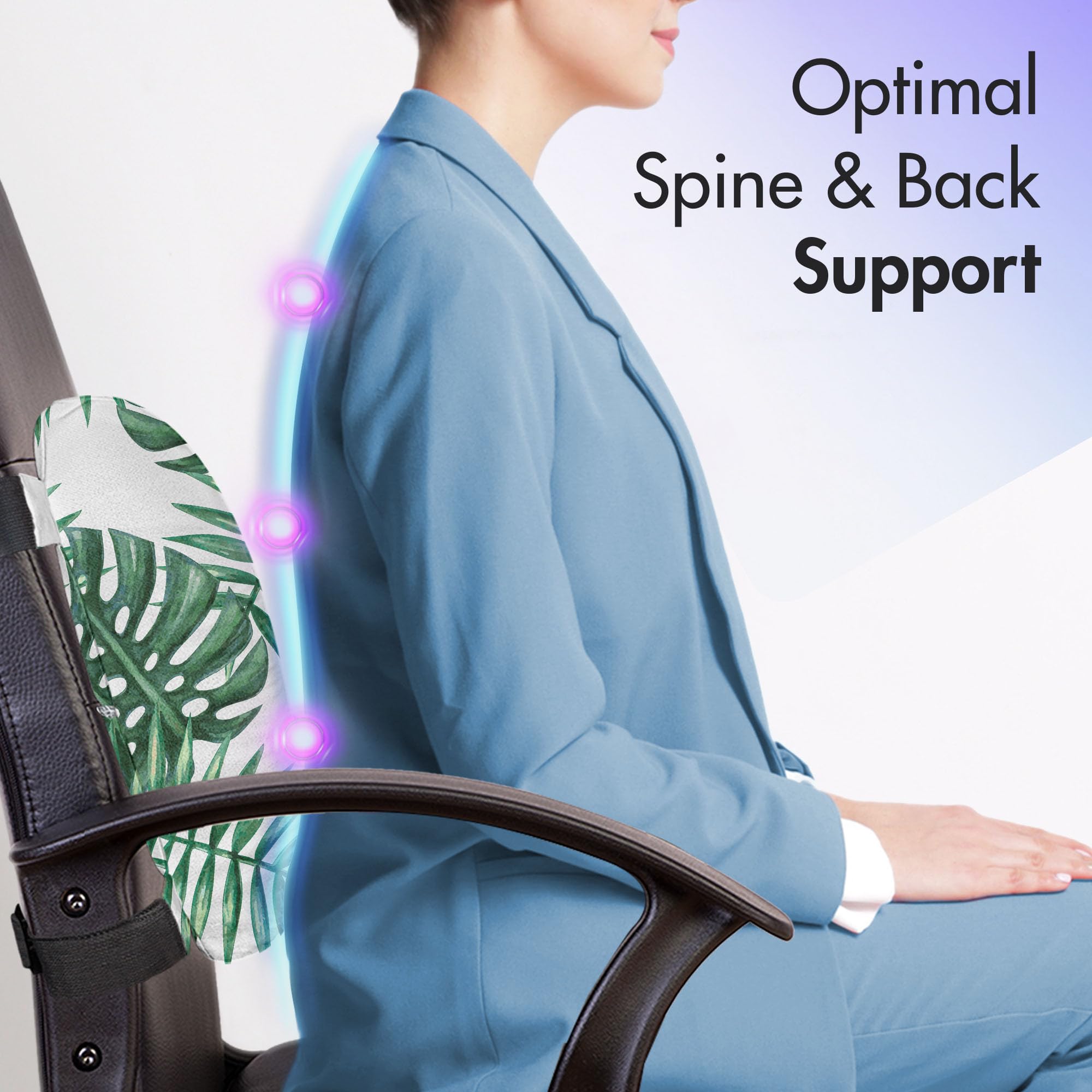 Ambesonne Tropical Leaf Lumbar Support Pillow - 14