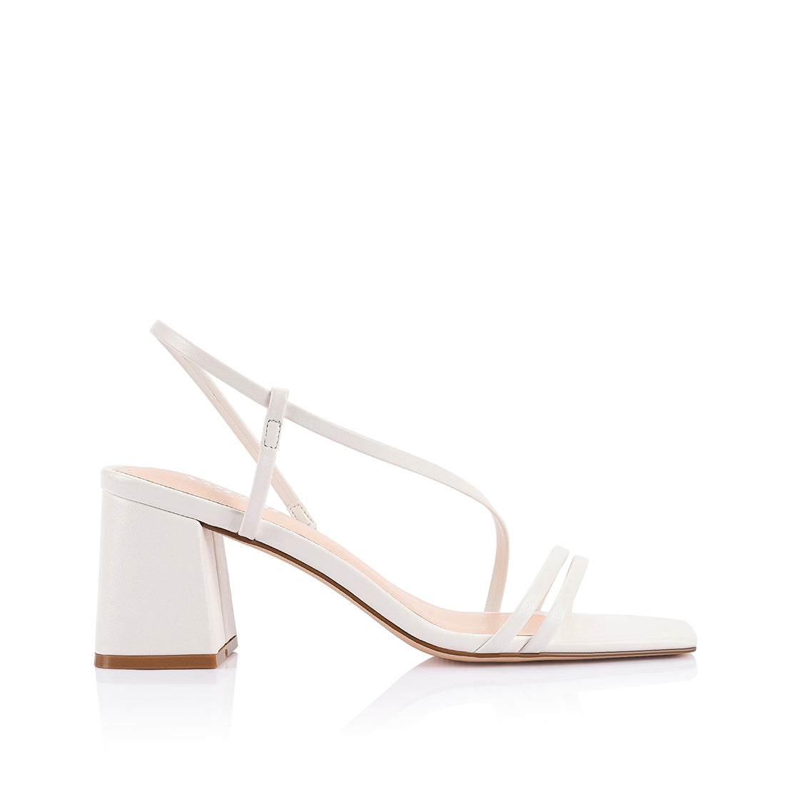 Stormi Block Heel Sandals for Women - Comfortable Chunky Heel Summer Shoes in Chalk White | Perfect for Weddings, Parties & Casual Outings