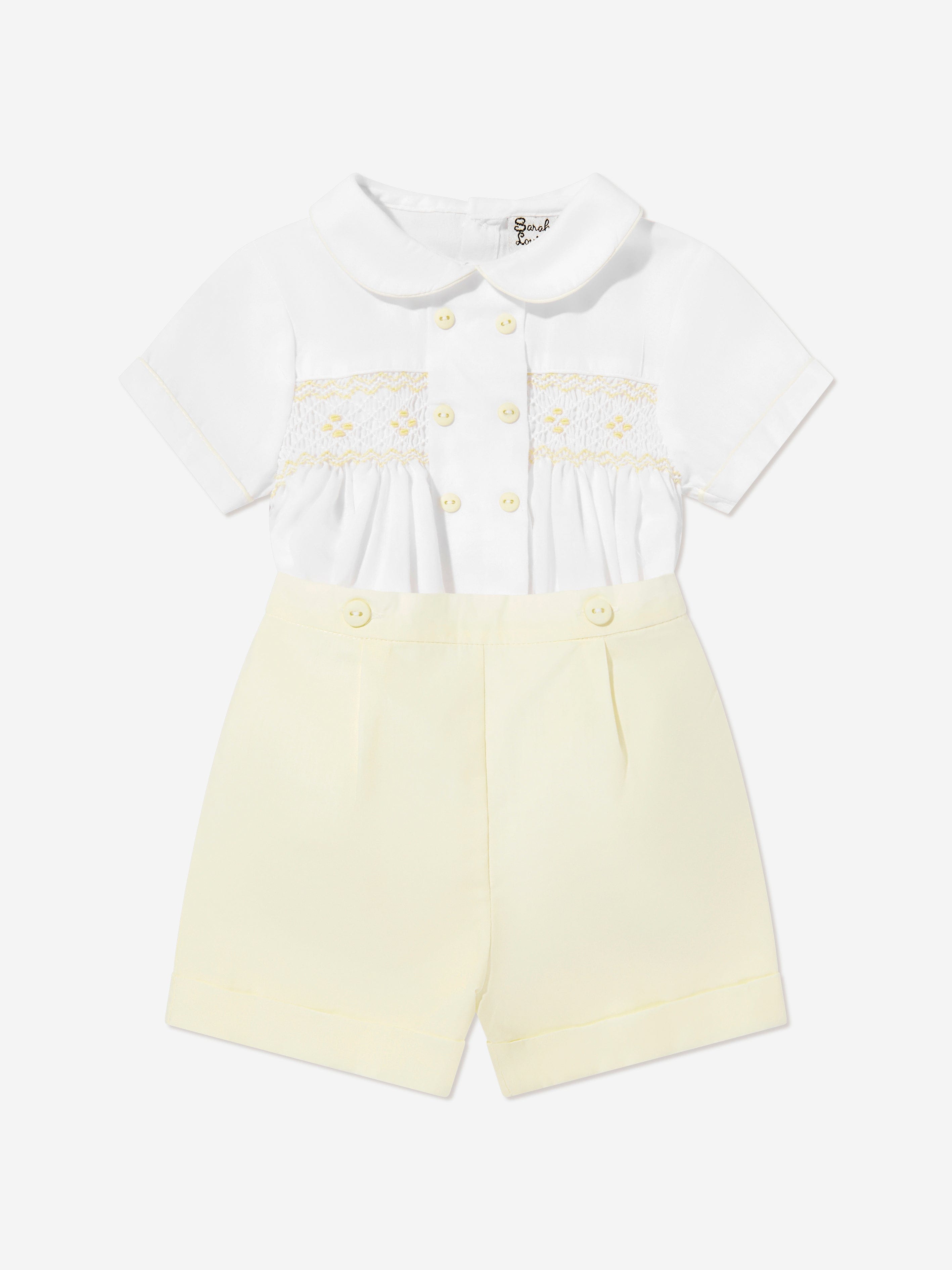 Adorable Baby Boys Shorts Set - Soft Cotton Yellow Outfit for Summer Play & Casual Wear