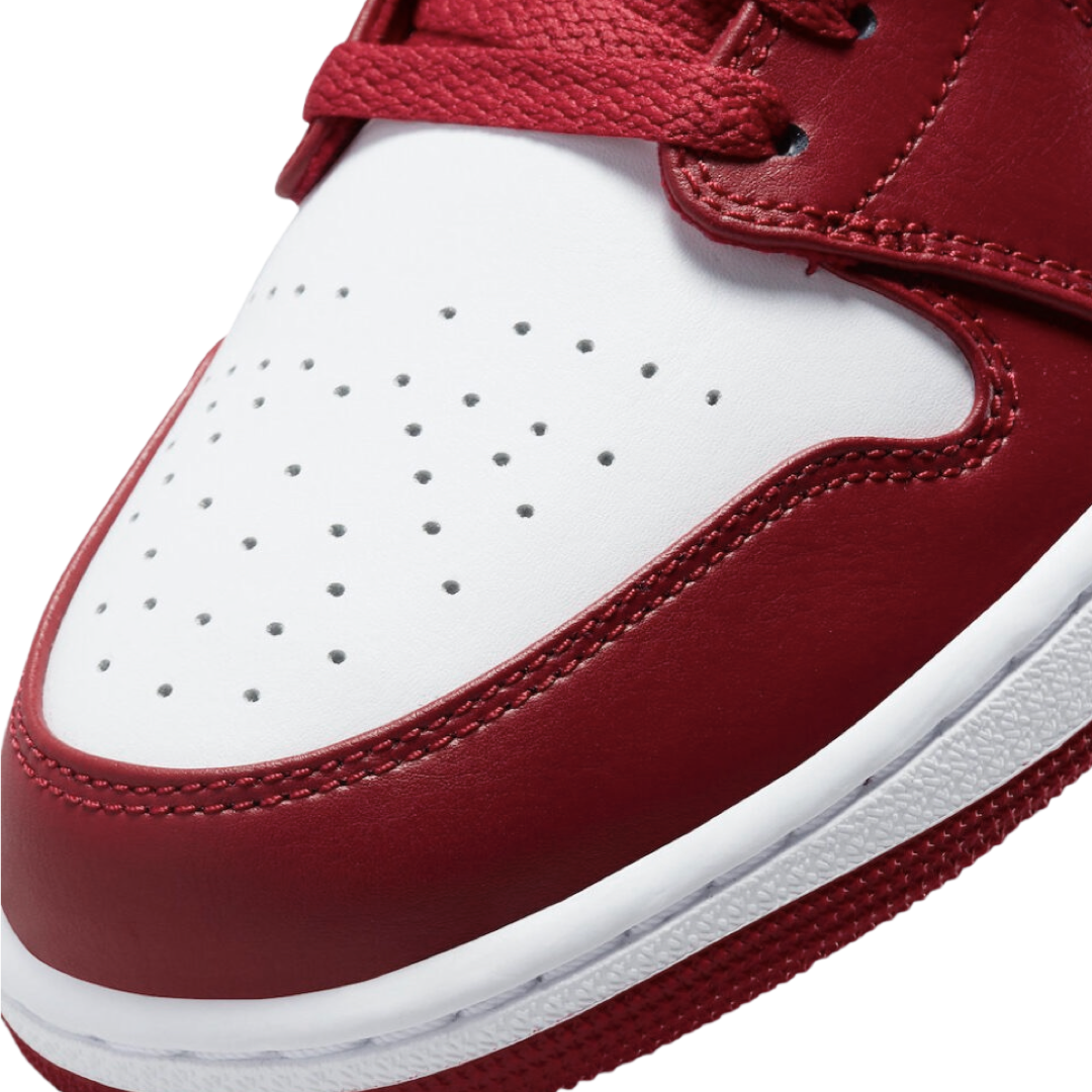 Air Jordan 1 Low Sneakers - Cardinal Red & Taxi White Colorway - Men's Basketball Shoes for Casual Wear & Street Style Fashion