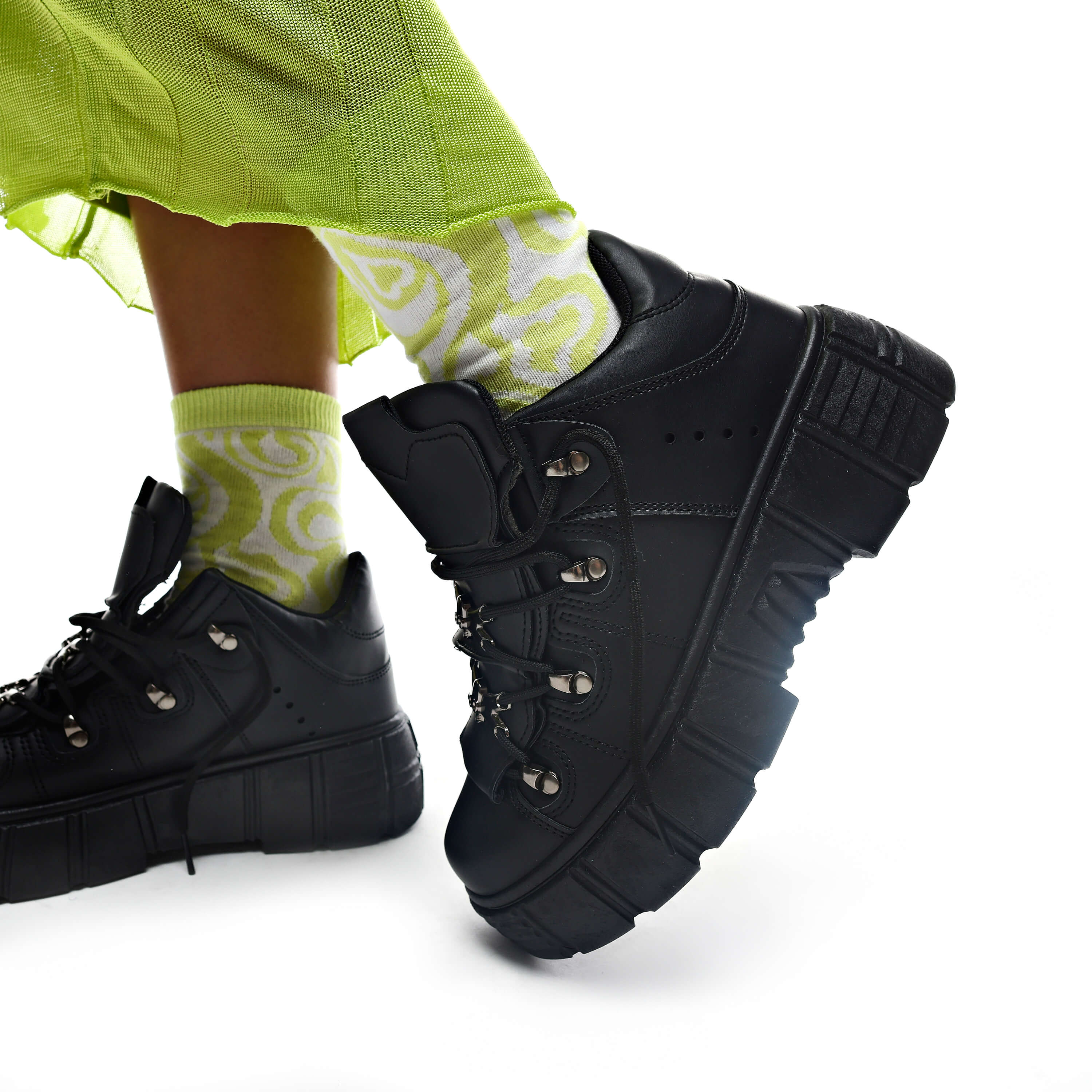 Rimo Core Chunky Black Sneakers for Women - Stylish Platform Casual Shoes for Walking, Running & Everyday Wear | Fashionable & Comfortable Footwear for Outfits & Street Style