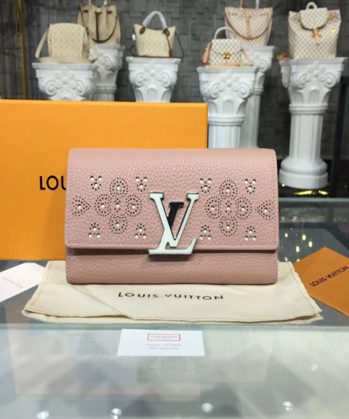 LV Compact Wallet in Taurillon Leather - Magnolia Pink | Slim & Stylish Women's Wallet for Everyday Use & Travel