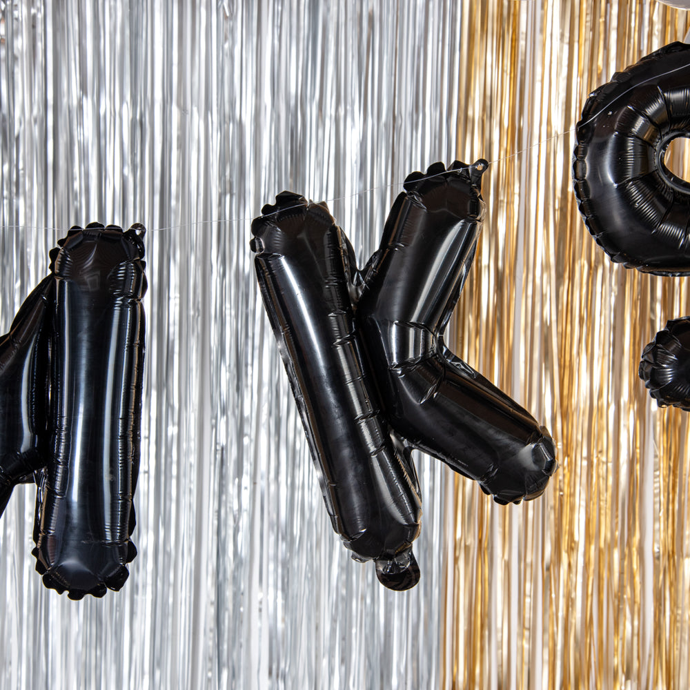 Balloonify Black Mylar Letter K Balloon - 16 Inch Large Foil Alphabet Balloon for Birthday Party Decorations, Graduation, Baby Shower & Wedding Celebrations - 1 Count Box