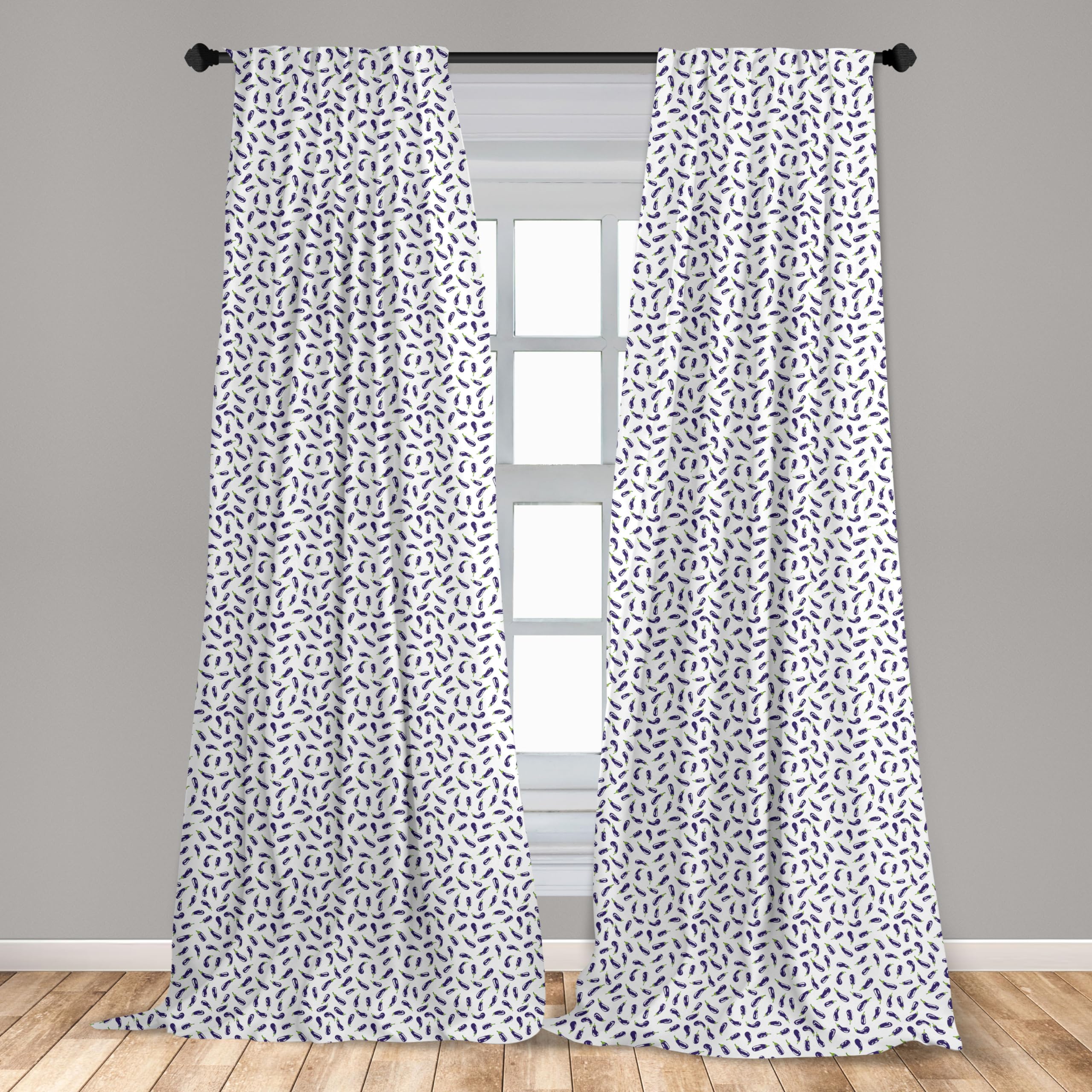 Ambesonne Eggplant Curtains - 28