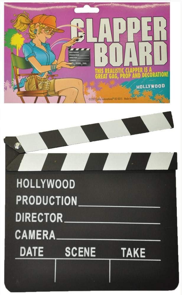 Hollywood Movie Clacker Toy - Classic Film Prop Replica for Parties & Events - Rhode Island Novelty Collectible for Movie Fans & Cosplay Enthusiasts