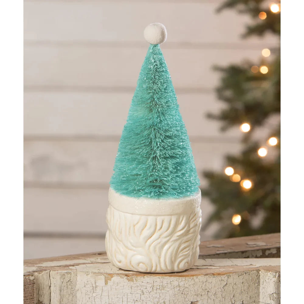 Bethany Lowe Designs Santa Blue Bottle Brush Figure - 11