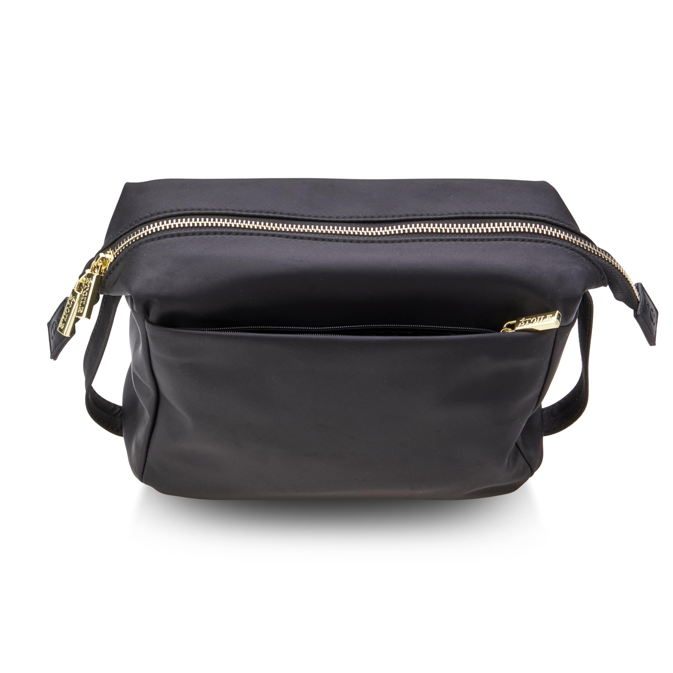 ETOILE Jet Setter Travel Case - Soft Flexible Foldable Makeup Cosmetic Bag for Women | Perfect for Airplane Carry-On, Weekend Getaways & Gym Essentials Organization (Black)