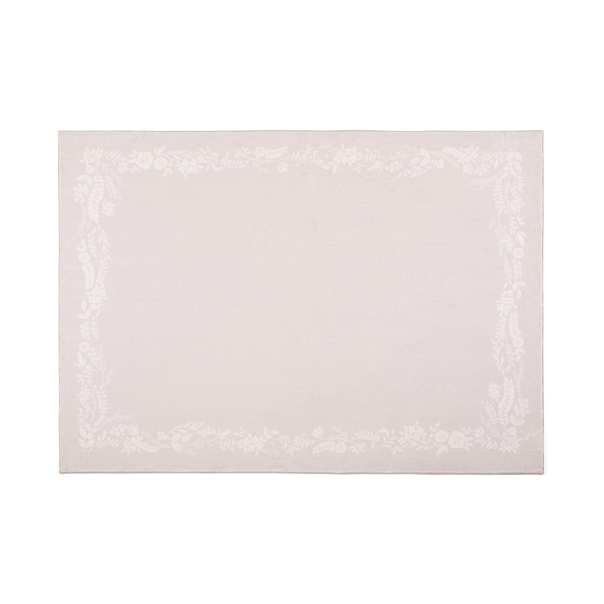 Modern Floral Print Area Rug 2000x1400mm - Soft Pink Design for Living Room, Bedroom & Home Decor