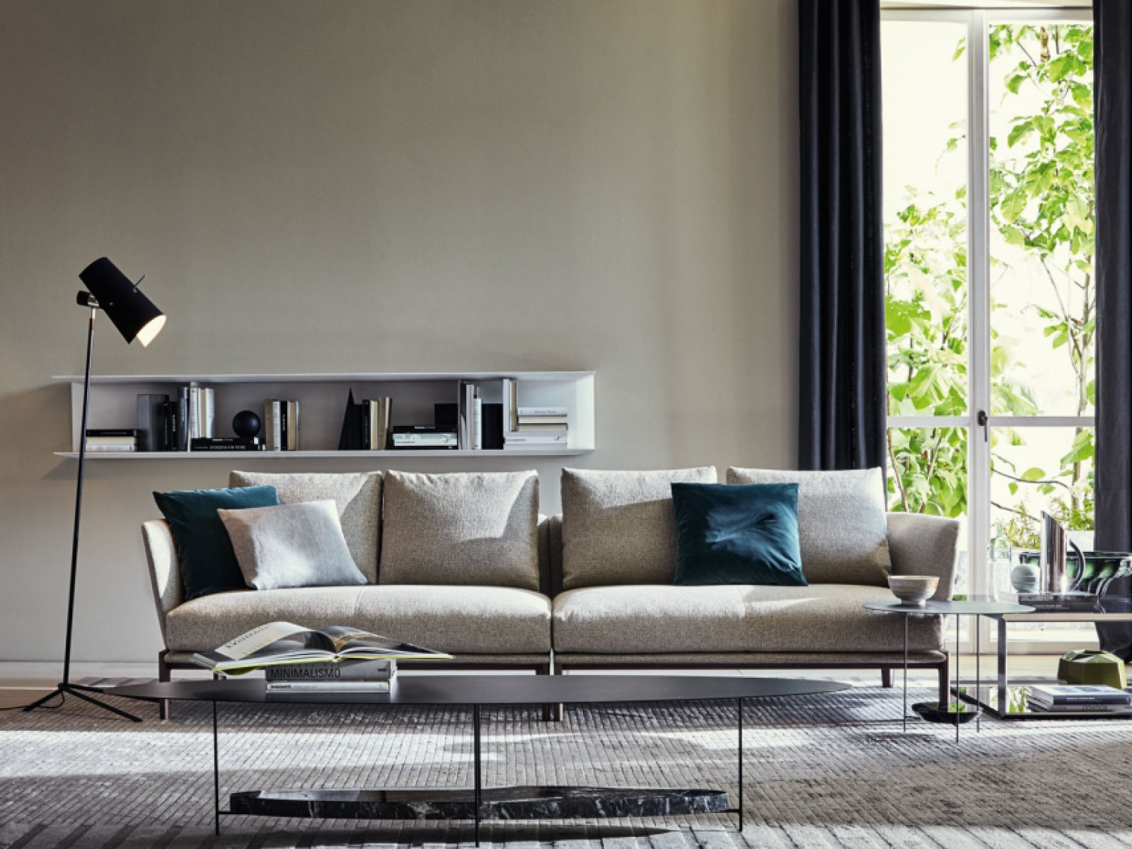 Modern Chelsea Sofa - Mid-Century Upholstered Loveseat for Living Room, Lounge & Small Spaces - Comfortable Fabric Couch with Wooden Legs - Perfect for Apartments, Dorms & Cozy Homes