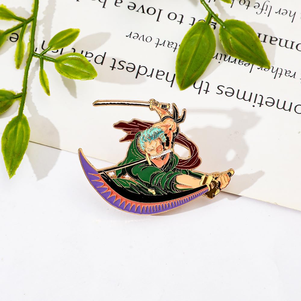 Anime Luffy Enamel Pins - One Piece Metal Brooch Badges for Cosplay, Backpacks, Jackets & Gifts | Cool Collectible Lapel Pins for Anime Fans, Men & Boys | Perfect for Conventions, Cosplay Events & Daily Fashion Accessories