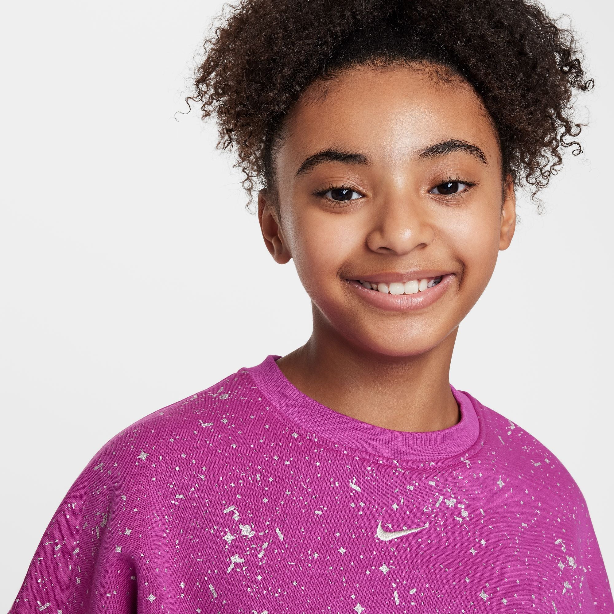Nike Girls' Sparkle Sweatshirt for Youth - Soft & Stylish Pullover Hoodie for School, Sports & Everyday Wear