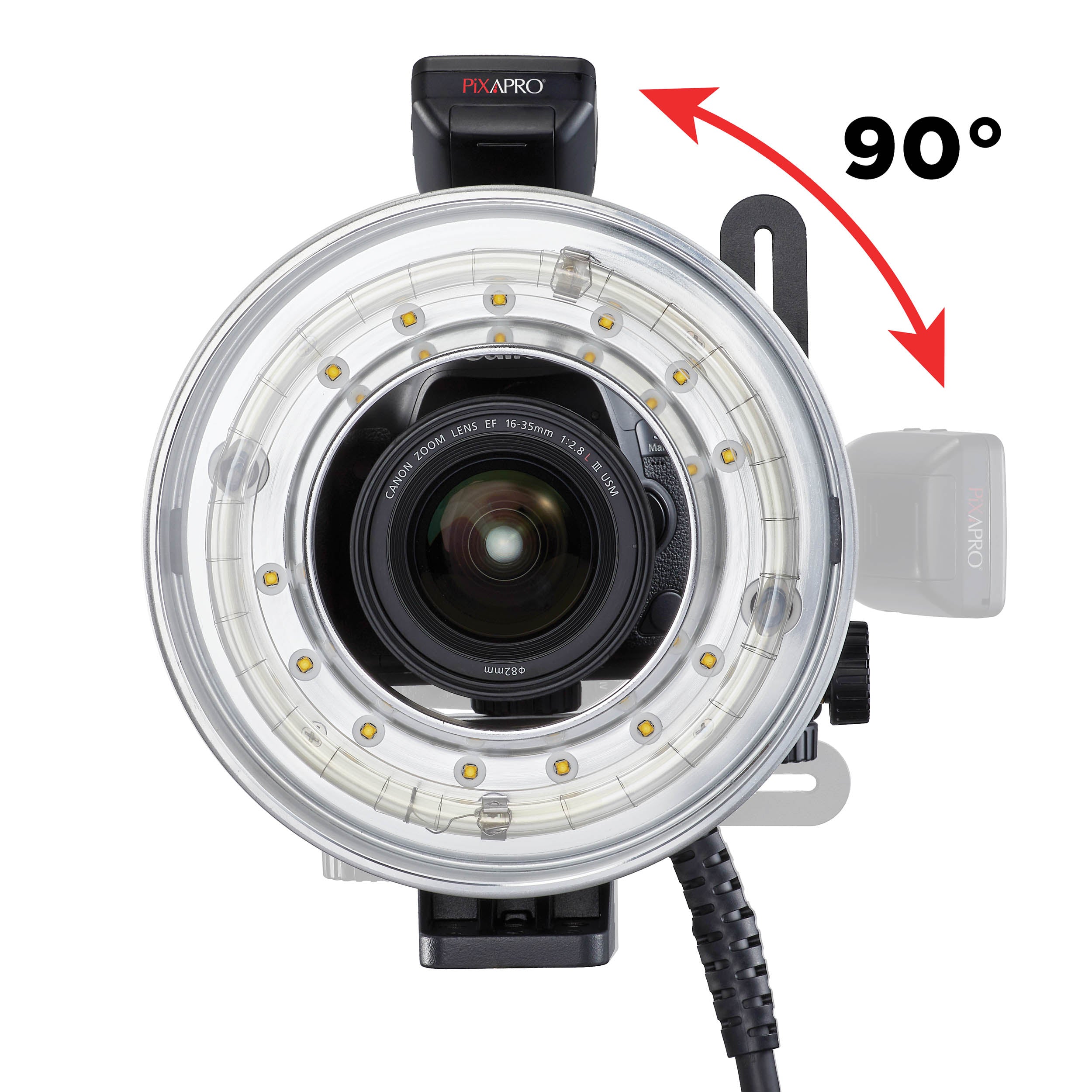 FLB 90 Quick Rotating Bracket for R1200 Ring Light & R2400 Flash - Professional Photography & Video Studio Lighting Accessory for YouTube, TikTok, Vlogging