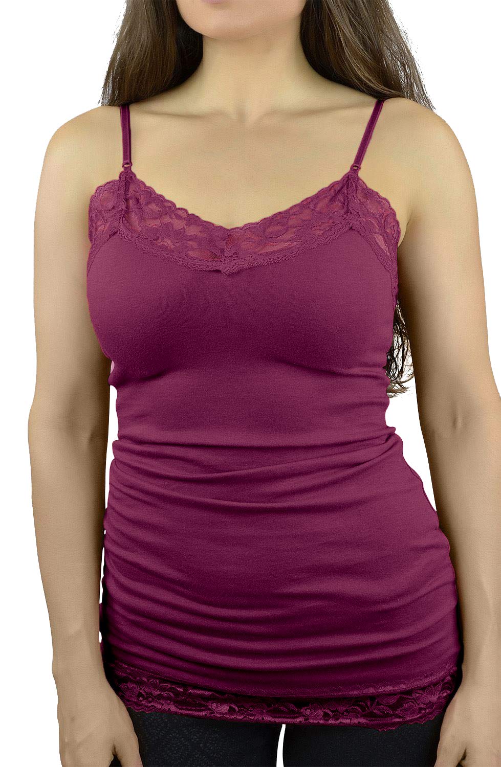 Belle Donne Women's Adjustable Spaghetti Strap Camisole Tops - Plus Size Tank Tops for Casual Wear, Layering & Summer Outfits