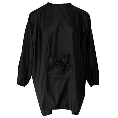 DYNWAVE Pro Hair Cutting Cape - Black Barber Cloth Gown for Salon & Home Haircuts, Cooking & Beauty Services | Waterproof Styling Cape for Professionals & DIY