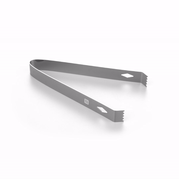 Premium Stainless Steel Ice Tongs - Bar Lux Black Plated, 6.25