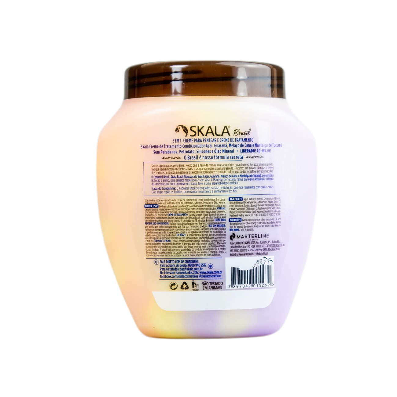 Brazilian Skala Cocktail Treatment Cream - Deep Hydrating & Nourishing Hair Mask for Dry, Damaged & Curly Hair - Perfect for Salon-Quality At-Home Hair Care & Styling