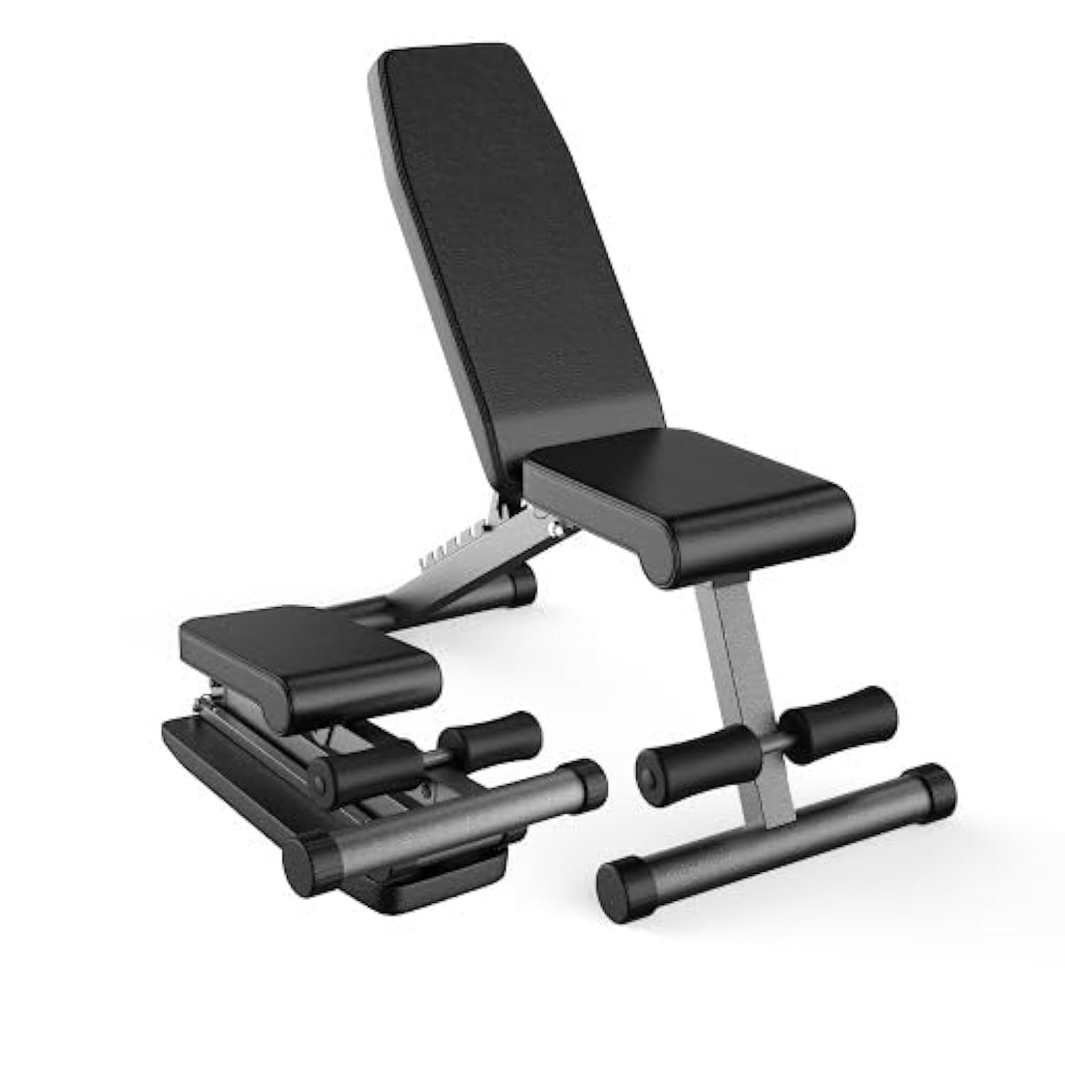 Finer Form 5-in-1 Adjustable Weight Bench - Foldable Home Gym Equipment for Bench Press, Strength Training & Full Body Workouts | Compatible with Dumbbell Sets | Perfect for Home Fitness & Small Spaces