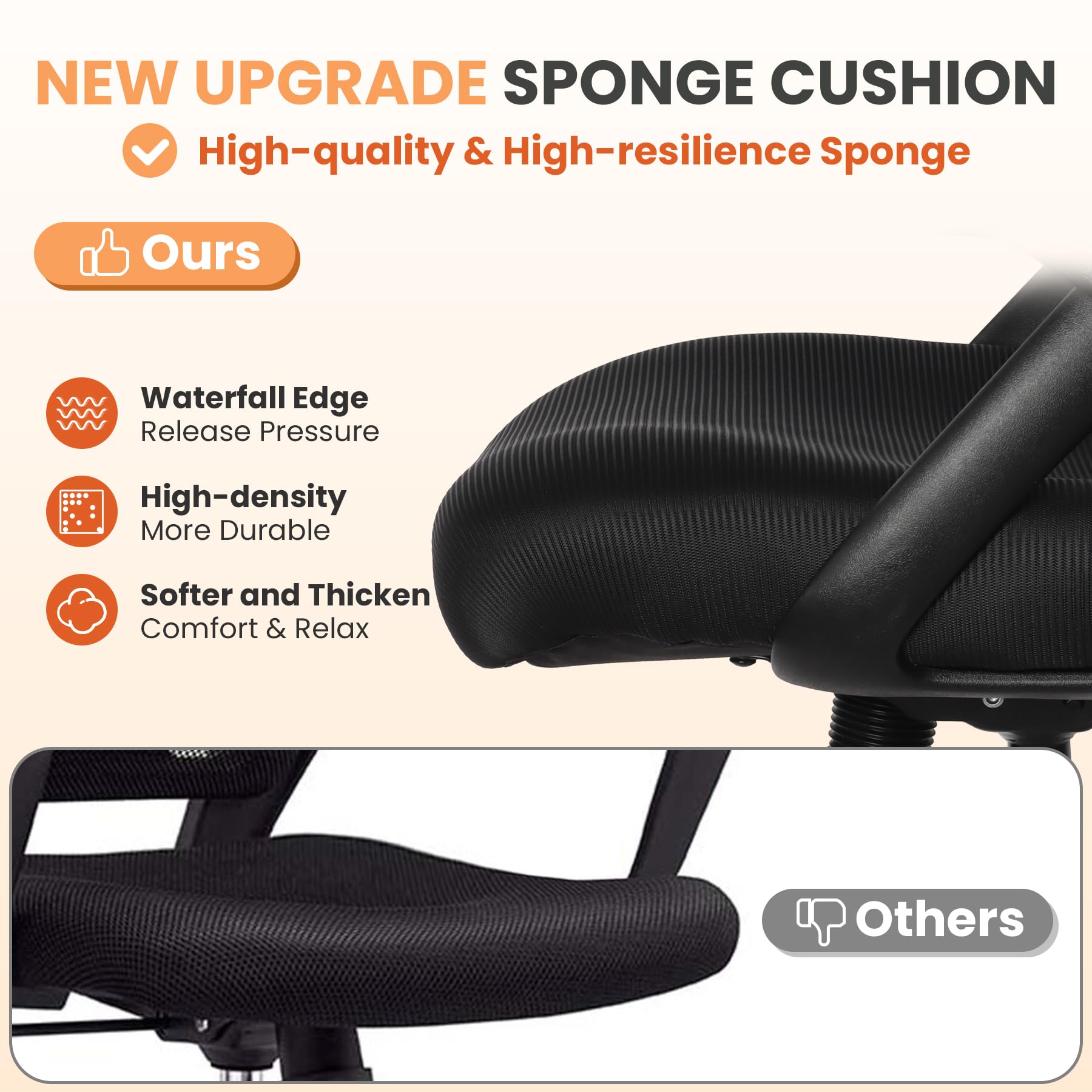 Ergonomic Adjustable Drafting Chair with Lumbar Support & Footrest - Heavy Duty Tall Office Stool for Artists, Standing Desk & Home Office Use - Perfect for Drawing, Drafting & Long Work Sessions