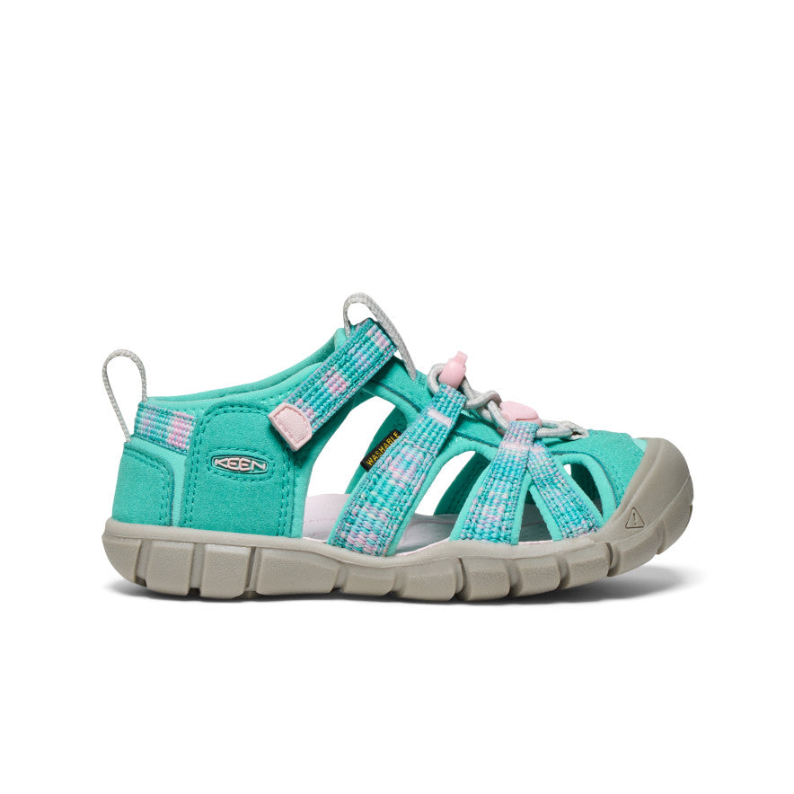Little Kids' Seacamp II CNX Water Shoes - Bright Aqua/Giggle Pink | Non-Slip Beach & Pool Shoes for Toddlers, Perfect for Swimming, Splash Pads & Outdoor Play