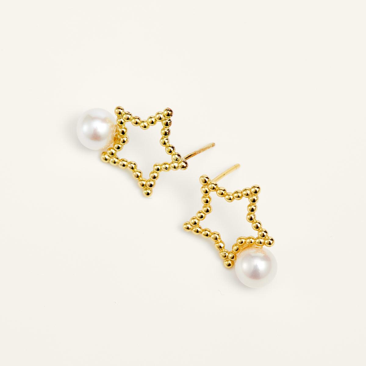Lucky Star AAAA Freshwater Pearl Earrings for Women - Elegant Stud Earrings for Wedding, Party & Everyday Wear