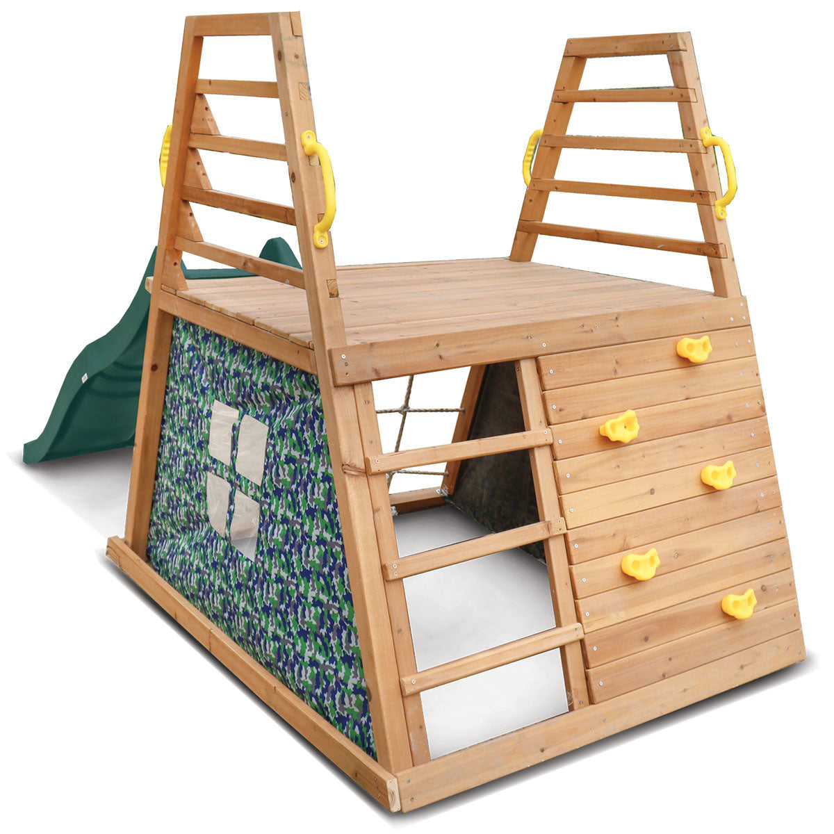Cooper Climb & Slide - Green Outdoor Playground Slide for Kids | Perfect for Backyards, Parks & Play Areas