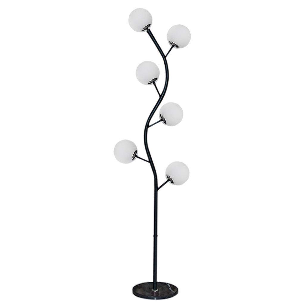 Modern Nordic Glass Ball Floor Lamp - Gold Standing Light for Living Room & Bedroom - Creative Art Home Decor Lighting Fixture - Perfect for Reading Nook, Lounge Area and Bedside Lighting
