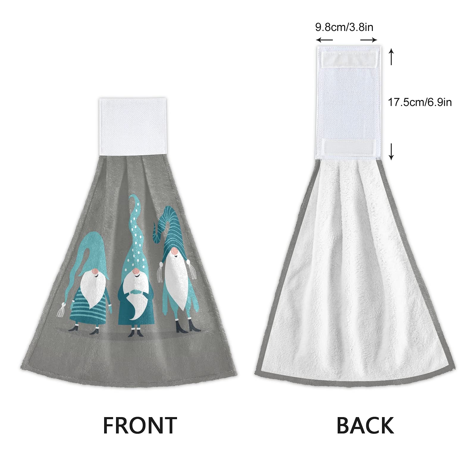 Cute Blue Gnome Christmas Kitchen Towels - 2 Pack for Holiday Decor