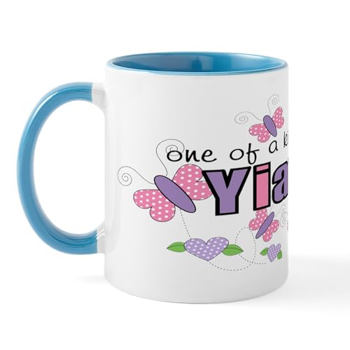 White/Blue Inside - One Of A Kind Yiayia Mug