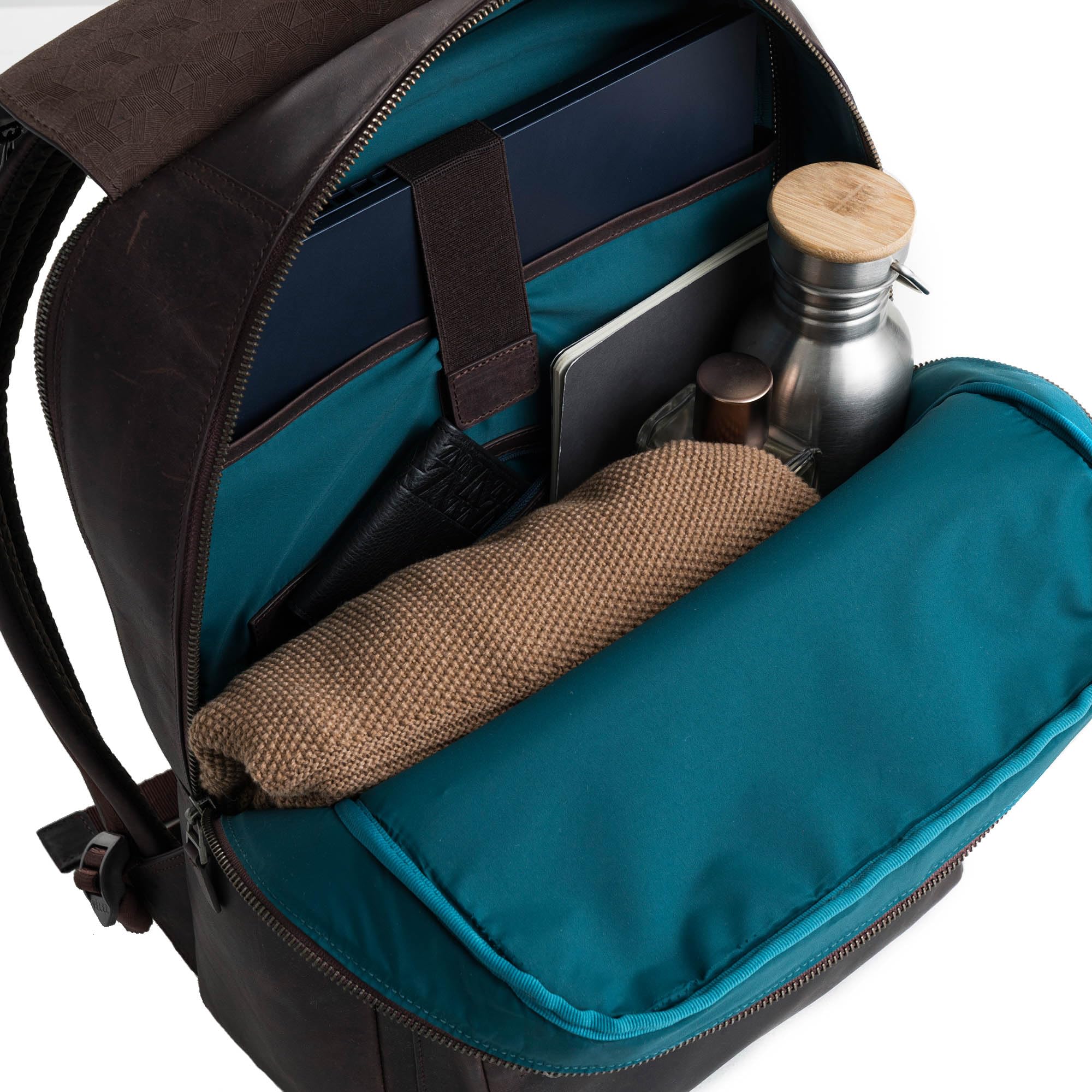 VELEZ Genuine Top Grain Leather Backpack for Men & Women - 17 Inch Laptop Bag with Large Capacity - Stylish Casual Daypack & Business Travel Backpack - Perfect for Office, College, Commuting & Weekend Adventures