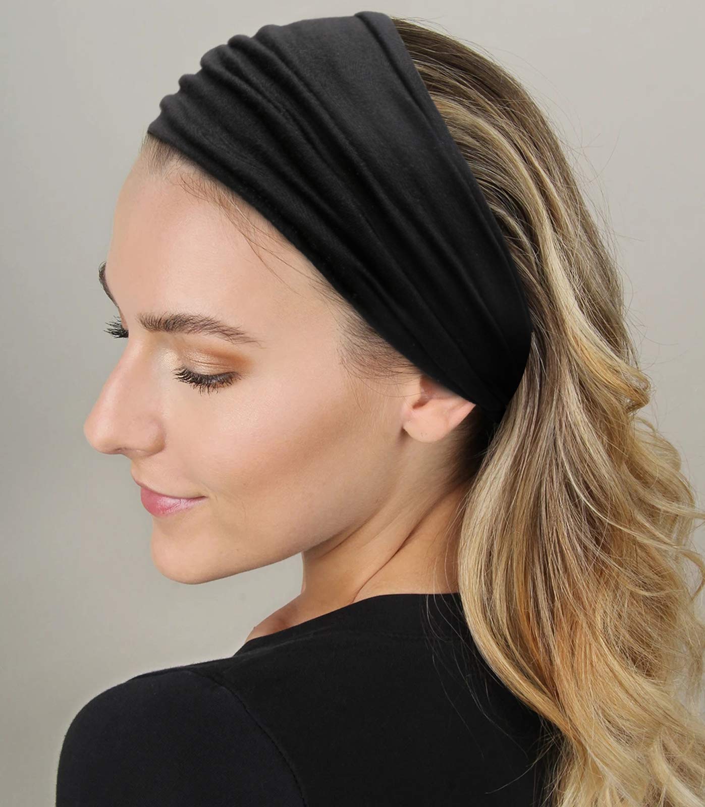 Tobeffect Women's African Boho Headbands - Wide Knotted Head Wraps & Turban Hair Accessories for Women | Perfect for Yoga, Workouts, and Everyday Fashion