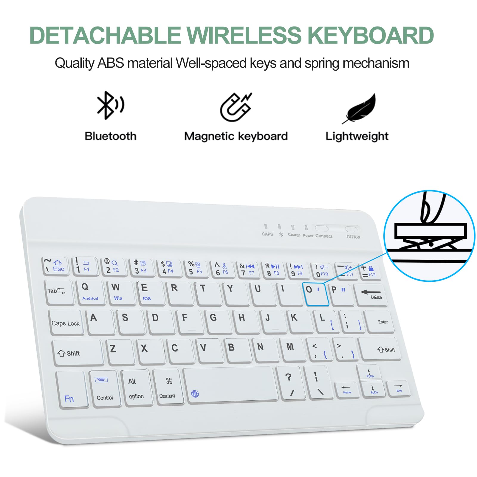 BORIYUAN iPad Mini 6 Keyboard Case 2021 - Detachable Wireless Bluetooth Keyboard Slim Folio Cover with Built-in Apple Pencil Holder for iPad Mini 6th Gen 8.3