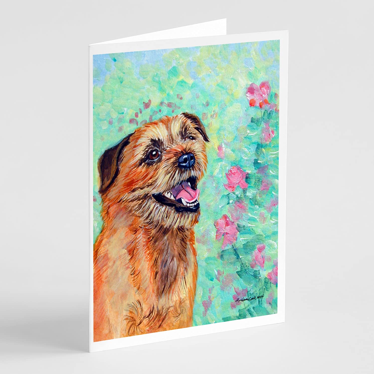 Border Terrier Greeting Cards & Envelopes - Pack of 8 Blank A7 Note Cards (5x7 Inches) | Whimsical Dog Lover Stationery for Birthdays, Thank You Notes & Special Occasions