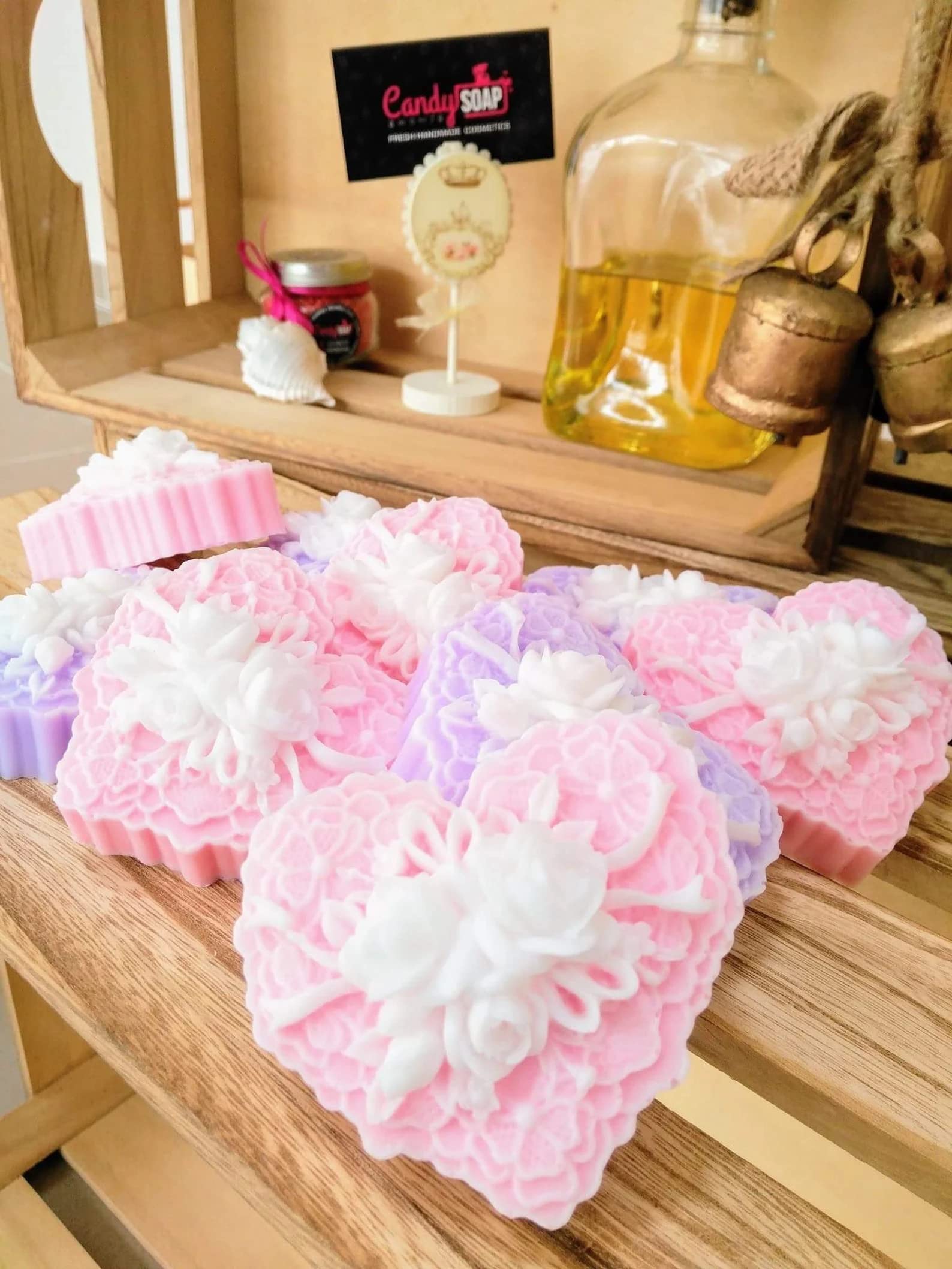 Romantic Lace Heart Shaped Soap - Perfect Valentine's Day Gift for Her, Pink Handmade Soap with Elegant Lace Design - Ideal for Anniversary, Wedding Favors, Bridal Shower, and Romantic Bath Time