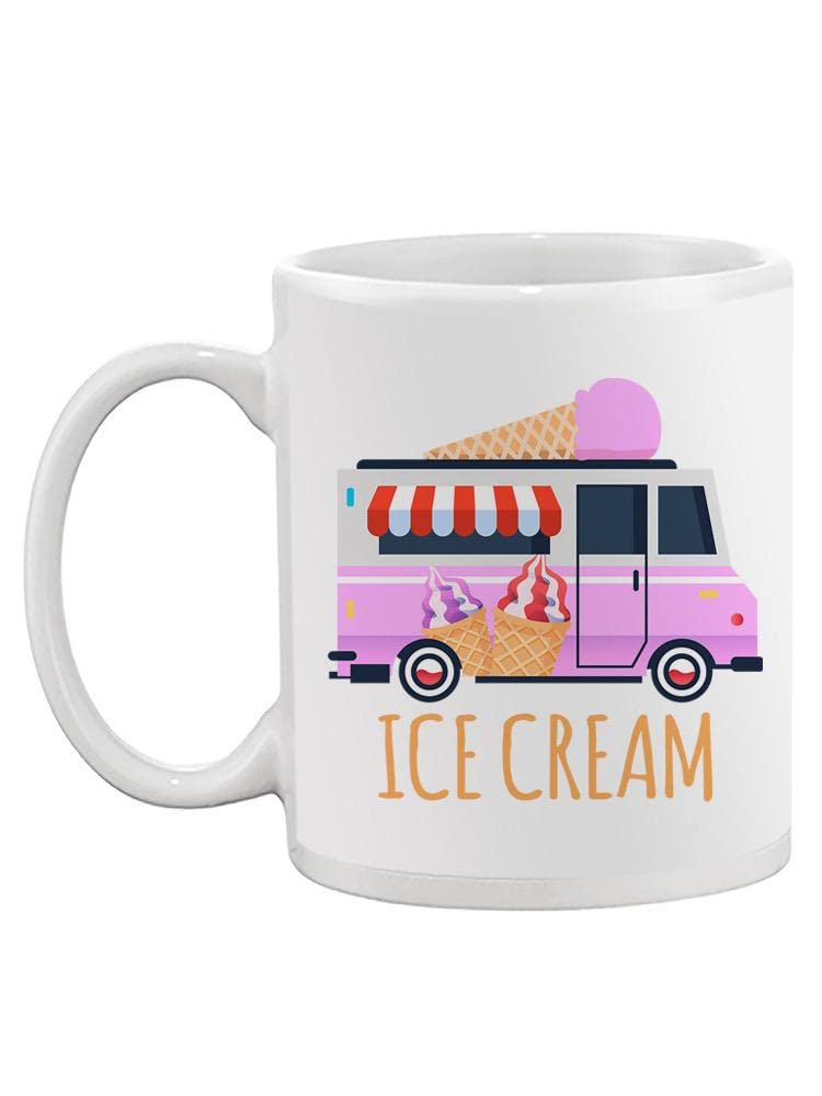 Custom Ice Cream Truck Coffee Mug - Personalized Ceramic Cup for Hot & Cold Drinks - Perfect for Ice Cream Lovers, Baristas, and Coffee Enthusiasts