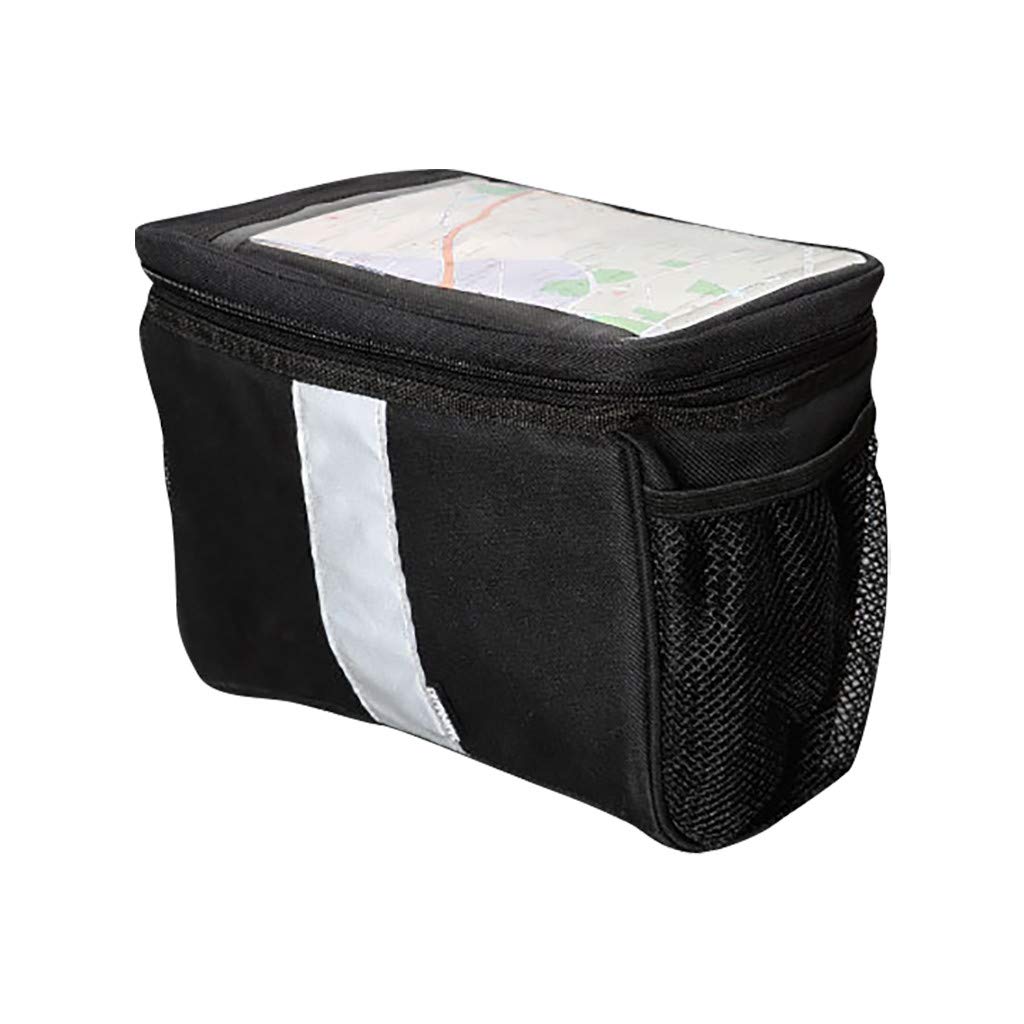Transparent Mesh Bike Handlebar Bag - Waterproof Touchable Pouch for Phone, Keys & Accessories - Universal Fit for Bicycle, E-Bike & Tricycle - Perfect for Commuting, Cycling & Outdoor Adventures