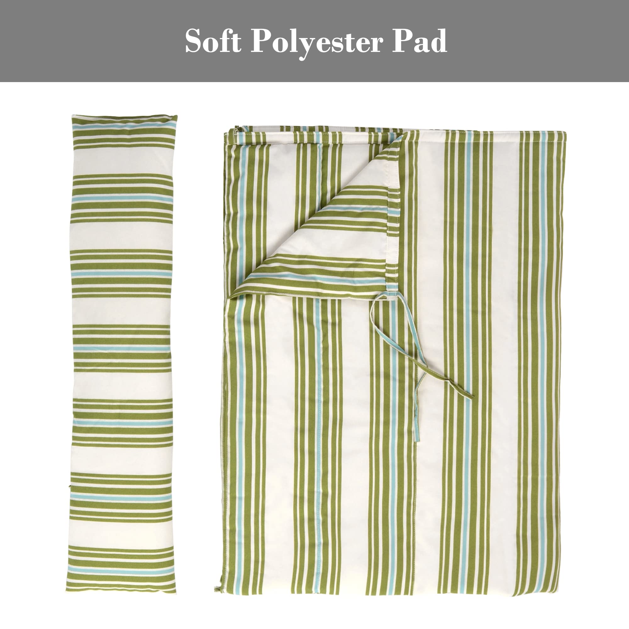 Best Outdoor Portable Hammock Pad for 2 Persons - Durable Polyester Camping Hammock with Carry Bag - Perfect for Backpacking, Beach, Picnic & Backyard Relaxation (Green)