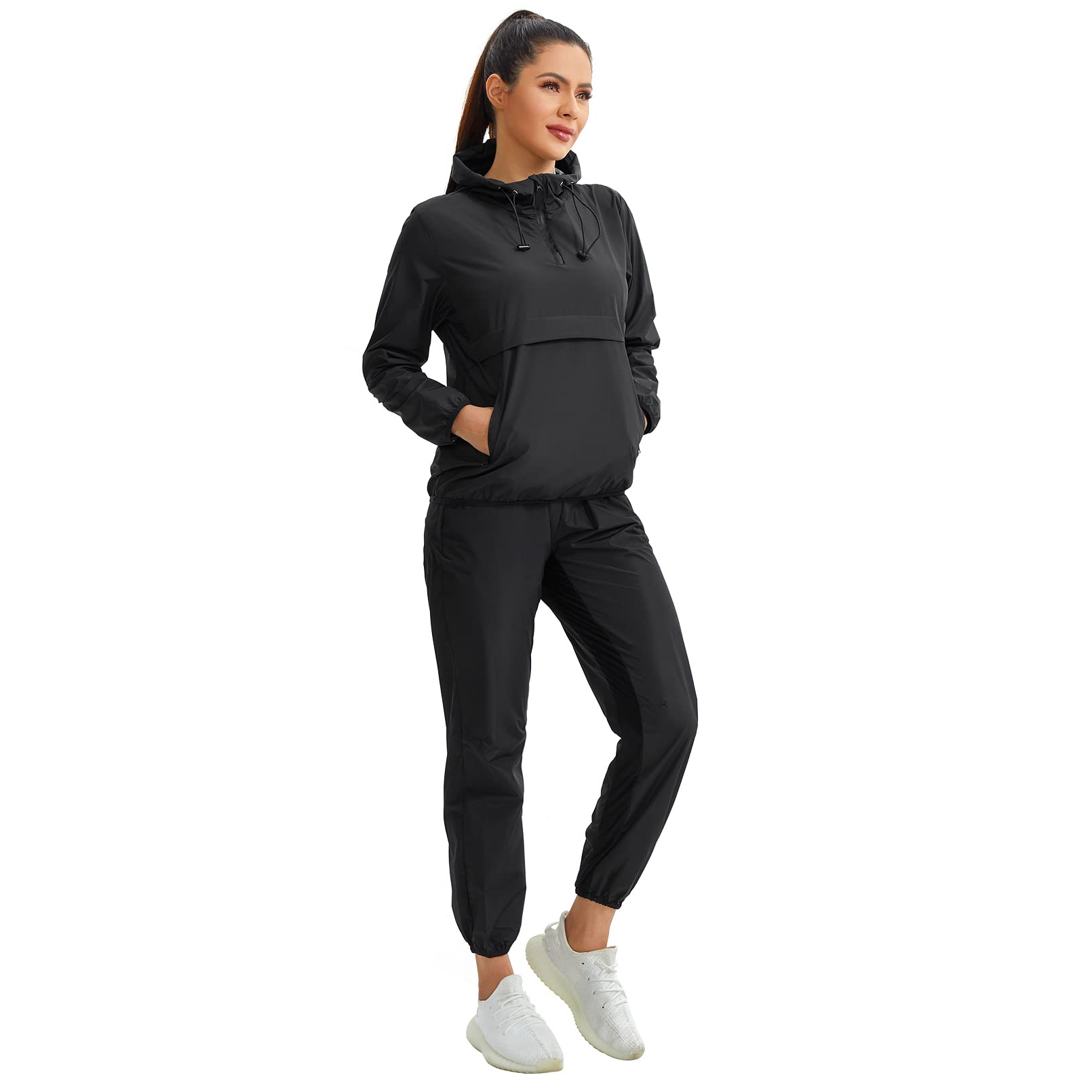 Junlan Women's Sauna Suit - Sweat Weight Loss Jacket & Pants Set for Gym Workout | Sauna Vest for Women | Perfect for Hot Yoga, Running & Detox