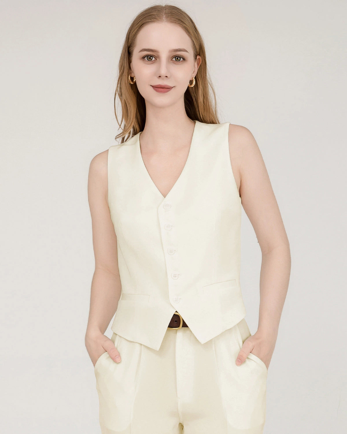Elegant Women's Silk Suit Vest - Premium Blazer for Business & Formal Occasions - Perfect for Office Wear, Weddings & Professional Events